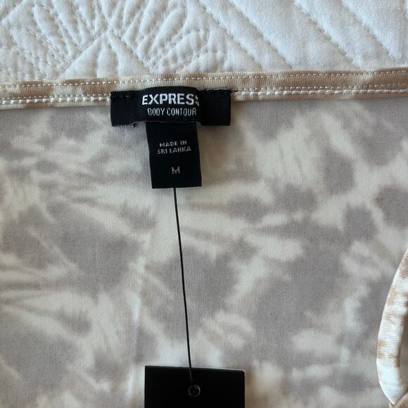 Express Body Contour Crop Tank Top Tan Tie Dye Medium M NWT - Picture 9 of 10
